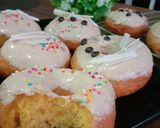 Foto langkah ke 9 dari resep Donat Labu Kuning Unicorn Tanpa Ulen 🍩🎃🦄.