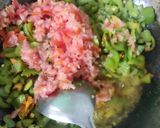 A picture of step 3 of Besan simla mirch ki sabji.