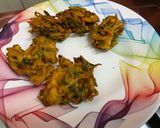 A picture of step 3 of Onion bonda/vengaya bonda.