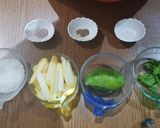 A picture of step 1 of Keri ka sherbat#Mango tango contest.