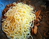 A picture of step 12 of Chicken Alfredo with Teriyaki Sauce.