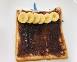 Foto langkah ke 4 dari resep Roti gulung Nutella isi pisang.
