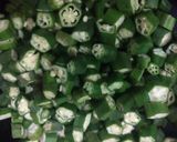 A picture of step 1 of Masala Bhindi.