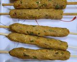 A picture of step 8 of Seekh kabab.
