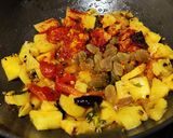 A picture of step 1 of Pineapple- tomato Khatta meetha.