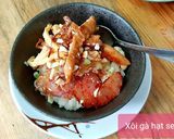 Hình bước làm 4 của món Xôi gà hạt sen