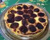 Une image de l'étape 14 de Flan surprise aux prunes et rhubarbe rose.