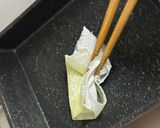 A picture of step 2 of Japanese Tamagoyaki (Egg yolk special).