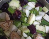 A picture of step 1 of Vegetables Santula.