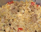 A picture of step 7 of Moong Dal & Soya Chunk Rice.