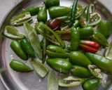 A picture of step 5 of লঙ্কার আচার (green chili's achar recipe in bengali).