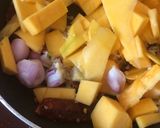 A picture of step 3 of Andhra Ghee roast with Pumpkin Chutney.