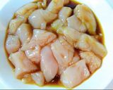A picture of step 1 of Easy Chicken Tenders and Bell Pepper Soy Mayo Stir-Fry.