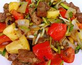 A picture of step 3 of Shaking Beef (Thit Bo Luc Lac).