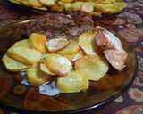 Foto del paso 8 de la receta: Colita de cuadril y carré de cerdo con papas al horno
