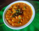 A picture of step 4 of Pumpkin curry.