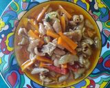 Foto langkah ke 4 dari resep Kulit Ayam masak Asam Manis.