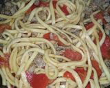 Foto del passaggio 5 della ricetta Scialatielli con salsiccia, peperoni pomodorini e zafferano