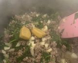 A picture of step 2 of Lebanese Spinach Stew with Rice.