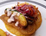 Foto del paso 14 de la receta: Tacos🌮 de calabacín y berenjena empanizados🌮