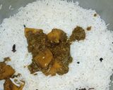 A picture of step 18 of Green Potato Biryani.