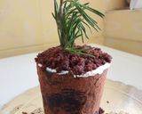 A picture of step 8 of Herb/flower pot cake#localfoodcontest-NairobiNorth.
