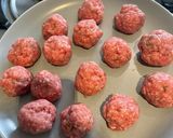 A picture of step 1 of Football Inspired Lamb Meatballs ⚽️.
