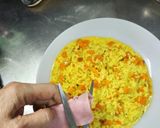 Foto del paso 3 de la receta: Arroz amarillo con rulos de jamón y queso