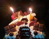 Foto langkah ke 7 dari resep Monogram cake - Letter Cake "A" || Birthday cake.