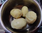 A picture of step 1 of Jeera potato.