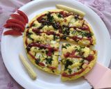 A picture of step 4 of Dhokla Pizza.