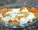 A picture of step 2 of Chatpatta samosa mix plate.