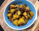 A picture of step 7 of Spiny gourd potato dry curry.