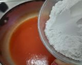 A picture of step 2 of Tri colour goli idli.