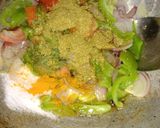 A picture of step 4 of Bellpepper chilli Soya chunks.