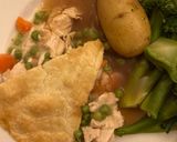 A picture of step 10 of Mum’s plate chicken pie.