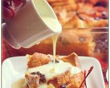 Foto langkah ke 7 dari resep Bread Pudding with Vanilla Sauce yang sangat enakk.