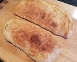 A picture of step 8 of Italian Stromboli.