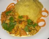 A picture of step 5 of Mashedmatoke and vegetables curry #4week challenge.
