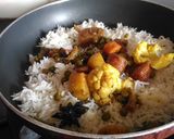 A picture of step 1 of Mix veg pulao.