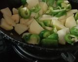 A picture of step 2 of Dry spices patato capcicum.