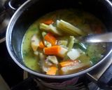 A picture of step 4 of Moong palak santula.