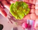 A picture of step 4 of Kaju lotus Diwali special sweets.