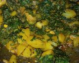 A picture of step 2 of Methi aloo.