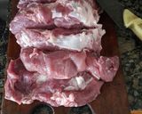 Foto del paso 1 de la receta: Bondiola de cerdo con champiñones a la cerveza negra y zapall.