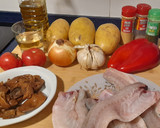 Foto del paso 1 de la receta: Lubina con rovellones al horno (Sin sal)