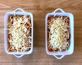 A picture of step 7 of Sausage pasta bake in tomato cream sauce.
