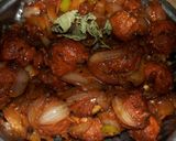 A picture of step 5 of Soya chunks chilli manchurian.
