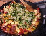 Une image de l'étape 22 de Gratin de légumes multicolores au lard, emmental et persil.