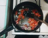 A picture of step 9 of Gizzard with rice and greens.